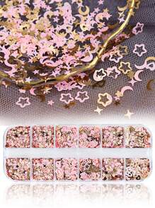Lentejuelas de decoración en forma de corazón, mariposa y flor - Purpurina de uñas de estilo mezclado con suministros DIY para la decoración