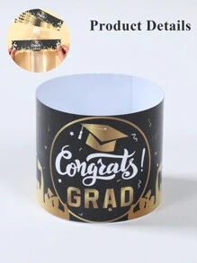 10/24 stuks Afstudeerthema Waterfles Wijnsticker, Zwarte Gouden Afstudeerpet Bedrukte Papieren Labelstickers, 2025 Afstudeerfeest Decoraties Benodigdheden, Afstudeerfeest Decor 2025, Afstudeerdagfeest Diy Cadeau Inpakstickers, Waterfles Etiketten, Feest Gunsten