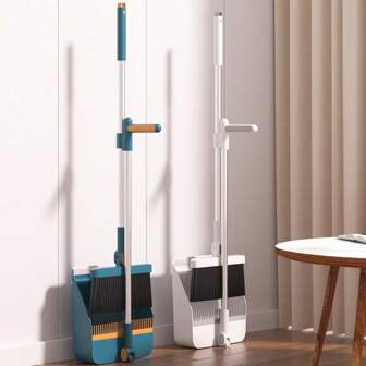 Foldable Household Dustpan Set Combination Broom Non-Stick Hair Wiper Large Trash Shovel Broom