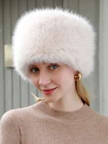 1pc Women Solid Color Fluffy Trapper Hat, Versatile Windbreak Autumn & Winter Warm Plush Bucket Hat Suitable For Outdoor, Skiing, Daily Wear - Multicolor - View 16