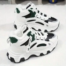 2025 Winter New Plush Cotton Shoes Women's Snow Boots Plush Warm Thick Snow Boots Cotton Shoes Versatile Casual Home Sports Hiking Shoes - trắng và đen - Xem 2