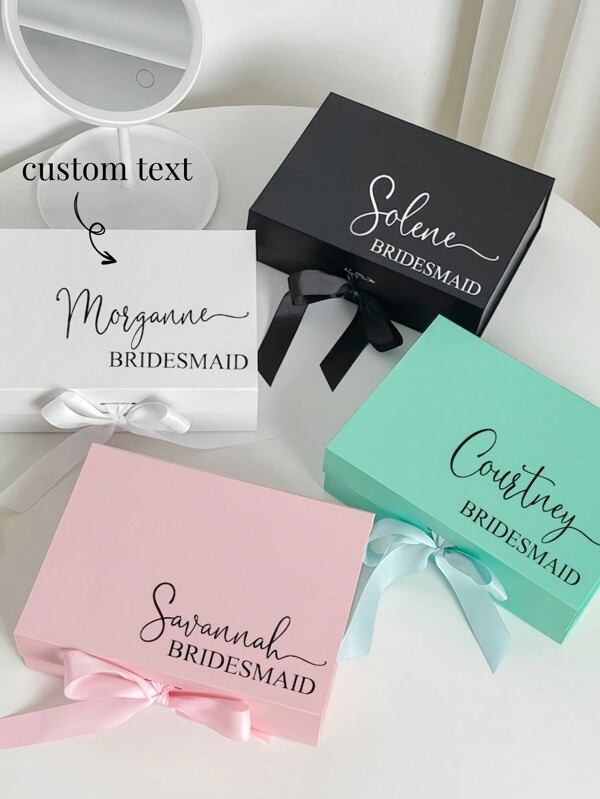 1 pezzo Scatola regalo personalizzata da damigella d'onore, "Vuoi essere la mia damigella d'onore?", scatola vuota pieghevole, proposta da damigella d'onore, anniversario, San Valentino, compleanno, Nuovo Anno, Pasqua, Ramadan, Festa della Mamma, Festa del Papà
