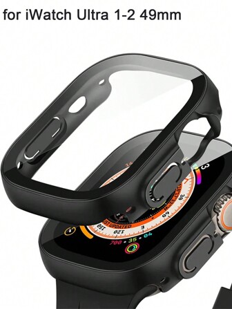 1pc Glass+ Cover Compatible With Apple Watch Case Ultra 2 49mm Smartwatch Bumper+Screen Protector Tempered Compatible With Iwatch Series Watch Accessories For Ultra