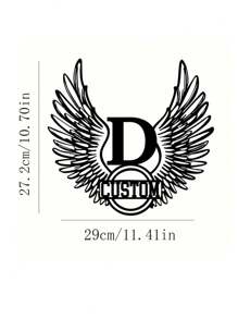 Decorazione da parete in metallo personalizzata con ali di angelo in ferro e nome in stile retrò, idea regalo perfetta per gli amanti degli angeli, decorazione per stanza, lavorazione di alta qualità, attrappasogni in metallo, logo astratto, arte moderna in metallo traforato, adatto per ufficio, casa, soggiorno, camera da letto, terrazza, cucina, giardino, negozio, caffetteria, sala da ballo, bar, decorazione in stile country, regalo per festeggiamenti, adatto per gli amanti della natura - nero - Visualizzare 19