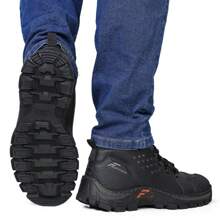 Kit 2 Bota Masculina Bico Borracha Pvc Coturno Cano Alto Tratorado Trabalho Trilha