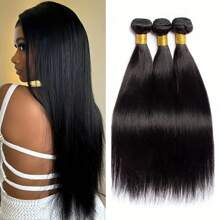 Straight Hair Bundles Unprocessed 10A Brazilian Straight Human Hair Bundles 3 Bundles Natural Color Real Human Hair Extensions For Women