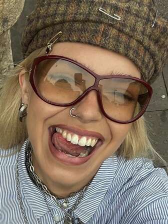 Oversized Y2K Modebrillen, Retro Radbrille windabweisend, schmeichelhaft für Sommerurlaub am Strand, Outdoor, Reisen