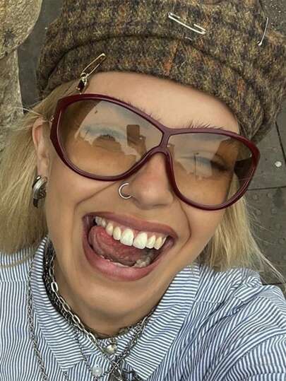 Oversized Y2K Fashion Glasses, Retro Cycling Windproof, Flattering For Summer Beach Vacation,Outdoor,Travel