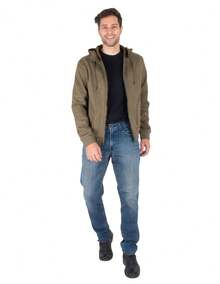 GENERRA | Casual Suede Jacket For Men - Olive Green - View 4