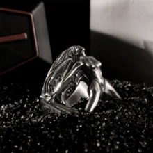 Demon Rings, Vintage Gothic Men's Rings, Unique Demon Power Rings, Punk Birthday Gifts, Christmas Gifts For Him. Handmade Jewelry