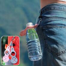 Wielofunkcyjna klamra do butelki na wodę podróżną, zewnętrzna, wędrówka, woda mineralna, silikonowy klips do zawieszania, przenośny klips do paska i plecaka
