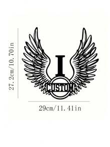 Decorazione da parete in metallo personalizzata con ali di angelo in ferro e nome in stile retrò, idea regalo perfetta per gli amanti degli angeli, decorazione per stanza, lavorazione di alta qualità, attrappasogni in metallo, logo astratto, arte moderna in metallo traforato, adatto per ufficio, casa, soggiorno, camera da letto, terrazza, cucina, giardino, negozio, caffetteria, sala da ballo, bar, decorazione in stile country, regalo per festeggiamenti, adatto per gli amanti della natura - nero - Visualizzare 14