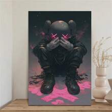 1 tấm vải nghệ thuật thời trang phong cách Graffiti Kaws, nghệ thuật treo tường phong cách Hip Hop văn hóa đường phố cho phòng ngủ, nhà bếp, phòng ăn, phòng khách, văn phòng và các trang trí tường nhà khác không khung - B - Xem 3