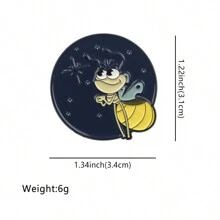Disney 1 pieza Broche de esmalte con diseño de rana y princesa luciérnaga - insignia encantadora para mochila, ropa y accesorios como prendedor para prendas, bolsos y charm escolar