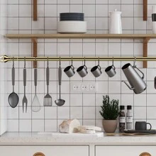 1 pieza Barra telescópica dorada, barra de tensión ajustable multiusos con base de plástico + tubo de acero inoxidable, apta para barra de armario, barra de cortina de ducha, barra de cortina, apta para armario, baño, puertas y ventanas, artículos para el hogar, accesorios y decoración de baño, decoración de festivales, decoración de habitaciones, decoración del hogar, decoración de dormitorios, decoración, organización, organizador de ropa, pantalones, zapatos, jeans, botas, faldas, ropa de cama, camisetas blancas para mujer, pantalones negros para mujer, ropa de invierno para damas, vestidos, ropa de invierno para damas, vestidos elegantes para mujer, blusas blancas para damas, manga larga, mono blanco para mujer, vestidos de primavera para mujer, atuendos de primavera para mujer, primavera, ropa de primavera, minimalista, blusas de verano
