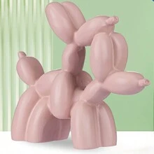 1pc Creative Funny Balloon Dog Sculpture, Modern Art Crouching Balloon Dog Animal Decoration Statue - For Indoor Living Room Farmhouse Bedroom Office Cabinet Shelf Wardrobe Decoration Best Gift