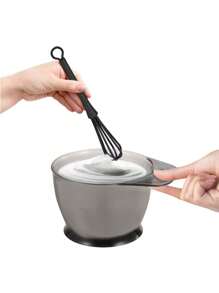 Blending Hair Teasing Comb Mixing Bowl Set Hair Color Set Salon Hair Coloring Tool Hair Color Kits Dishes Suite Boutique Bowl Cover Plastic Dye Hair Tool Set(Black)