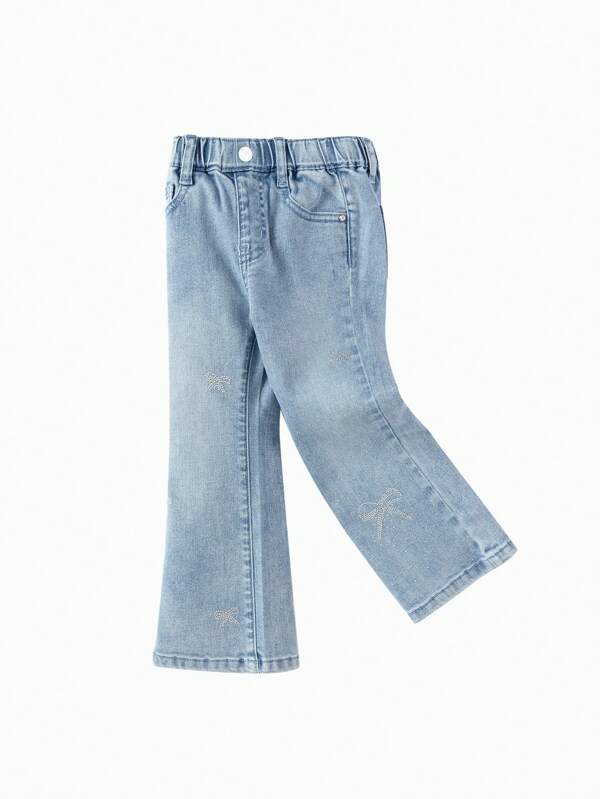 Balabala Denim-Schlaghosen für Mädchen, stylische Frühlingsjeans