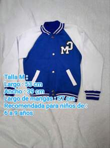 Sudadera infantil beisbolera diseño de club misteriosos Fede tela premium  para niño o niña tallas 4 a 14 años color azul Vigevani - Multicolor - Ver 3