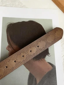 1 条复古棕色波西米亚风格仿皮腰带，Y2K 千禧时代做旧腰带，适合青少年、休闲户外、运动、度假、旅行、毕业礼物、生日、日常穿着