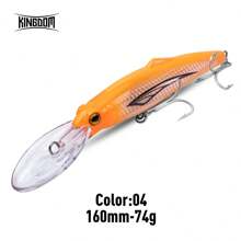 KINGDOM Kingdom Floating Minnow 50g 74g 145mm 160mm Artificial Jerkbaits Sea Fishing Lure Long Casting Swimbait Fishing Hard Baits Seabass