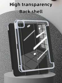 1 carcasă neagră acrilică personalizată pentru tabletă, cu text personalizat, carcasă din spate transparentă, repaus/ trezire magnetică, compatibilă cu iPad Mini6/Mini7/Air/Air2/9.7/10.2/10.5/Air4/Air5/10.9inch/Pro11/10th/Air 124/-20. 11-in.(M4)-2024, vă rugăm să dezlipiți filmul înainte de utilizare, poziția slotului stiloului poate varia în funcție de model