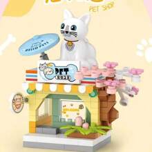 500 pièces/set Cute Animal Mini Blocs de construction ABS, Jouets de construction miniatures de chiens & chats DIY, Cadeau de décoration de maison créative pour anniversaire, fêtes, Saint-Valentin, Nouvel An chinois, Rentrée des classes