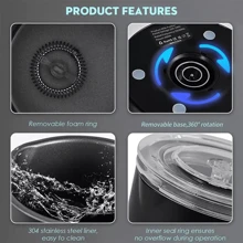 NetHong 400W 4 In 1 Hot Chocolate Maker Chocoluxe Electric Milk Steamer Frother Black UK
