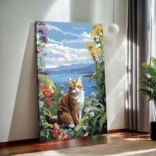 Framed  Picasso-Inspired Modern Wall Art  Canvas Print, Ready To Hang, Perfect For Living Room & Office Decor, Ideal Gift For Halloween, Christmas, Thanksgiving, And Carnival Celebrations