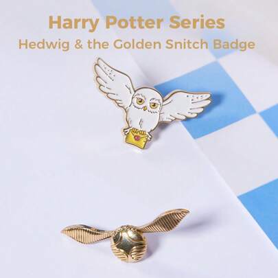 Miniso Harry Potter Series Hedwig And The Golden Flyers Badge For Clothing Matching