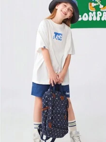 Lee Pure Cotton White Breathable Comfortable Simple Fashionable Boys And Girls Summer Short-Sleeved T-Shirt