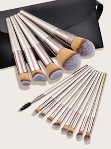 10-14件套化妆刷套装 - 散粉刷、轮廓刷、腮红刷、高光刷、睫毛膏刷、眼影刷、眉刷、晕染刷、遮瑕刷、化妆刷套装、化妆刷套装、化妆刷套装、全套化妆刷、化妆刷套装、全套化妆工具、化妆刷套装、化妆刷套装、化妆礼盒套装 - 香檳色 - 查看 4