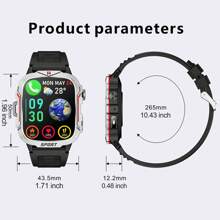 LIVLOV Smart Watch With Flashlight/ SOS Modes For IPhone Android, 1.96'' HD Screen Sport Fitness Tracker With 420mAh Battery, Answer/Make Calls, AI Voice, Waterproof Watch With 100+ Sports, Sleep Monitor, Pedometer, Games, Smartwatches For Men And Women