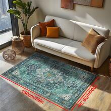 1pc Luxury Classic Vintage Bohemian Carpet, TPR Washable Bottom, Elegant Rectangular Soft Area Rug For Outdoor, Entryway, Living Room, Bedroom, Laundry Room, Bathroom, Game Room, Fluffy Machine Washable All Season Carpet, Home Decor - Multicolor - View 15