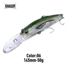 KINGDOM Kingdom Floating Minnow 50g 74g 145mm 160mm Artificial Jerkbaits Sea Fishing Lure Long Casting Swimbait Fishing Hard Baits Seabass