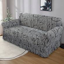 ALLIDEA Stretch Fabric Sofa Cover With Decorative Skirt, Elastic, Comfortable And Durable. Used For Bedroom, Living Room Of Various Sofa Models. Printed Sofa Cover. 1-4 Seats.