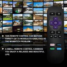 NOVAGLORY Điều khiển từ xa thay thế cho Roku Express, cho Roku Premiere, cho Roku Box, cho Roku Player, cho Roku 1 2 3 4 -[KHÔNG dành cho Stick hoặc TV]Không có nút nguồn và nút âm lượng - màu đen - Xem 1