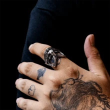 Demon Rings, Vintage Gothic Men's Rings, Unique Demon Power Rings, Punk Birthday Gifts, Christmas Gifts For Him. Handmade Jewelry