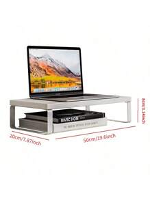 miwoo 1pc Desktop Computer Monitor Stand Riser Shelf Back To School