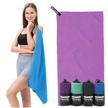 Light Weight Quick-Drying Towel, Soft And Portable With Round Tube Packaging, Made Of Super-Fine Fiber, Suitable For Camping, Gym, Travel, Beach, Swimming, Yoga And Sports
