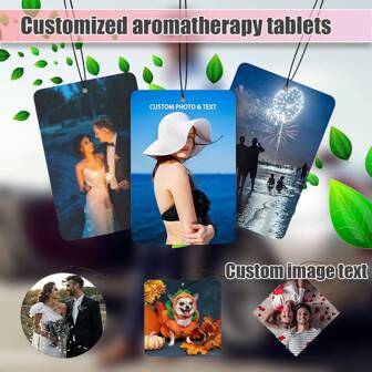 Customized Personal Photo Scented Sheets, Hanging Decorations, Car Vent Clip, For Wardrobe, Bathroom, Bedroom, Car Interior, GTA Peripherals, Single-Sided Or Double-Sided Printing, Male Or Female Car Air Freshener, Personalized Car Air Freshener Gifts With Text/Photos, Personalized Fragrance Freshener With Images For Wardrobe, Bathroom, Hanging Decorations, Custom, Personalized, Unique, For Anniversaries, For Valentine's Day, For Mother's Day, For Housewarming, Customized Crafts, Home Refresh,Festive Calendar