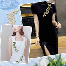 1pc Large Leaf Embroidered Iron-On Patch, Suitable As Valentine's Day, Mother's Day, Teacher's Day Party Dress, Jacket, Jeans Decoration Accessory, Available In Multiple Colors Including Green - Multicolor - View 5