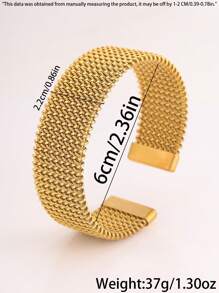 1 Piece Of Simple And Fashionable, Elegant Temperament Stainless Steel Braided Bracelet, Classic Style, Timeless, Suitable For Daily/Gift/Banquet