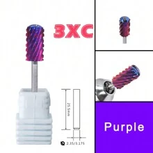 RolinStar Both Hand Tungsten 6.6 Purple Large Round Top Barrel Carbide Barrel Nail Drill Bit And Best Remover For Powder - Multicolor - View 7