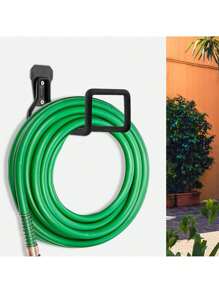 金属花园软管支架重型水管悬挂器壁挂式花园水管挂钩车库软管存储支架收纳器花园壁挂式支架带两个螺丝 - 彩色 - 查看 6