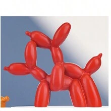 1pc Creative Funny Balloon Dog Sculpture, Modern Art Crouching Balloon Dog Animal Decoration Statue - For Indoor Living Room Farmhouse Bedroom Office Cabinet Shelf Wardrobe Decoration Best Gift