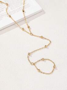 A Simple And Fashionable Vacation Style Light Luxury Party Bean Chain With Finger And Foot Chain