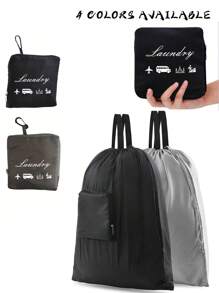 可折叠脏布洗衣旅行袋，超大旅行洗衣袋，重型旅行洗衣袋，大号洗衣篮内衬，洗衣袋，适合家庭使用，大学生，旅行，健身房，营地，学生，卧室存储，家庭旅行衣物收纳整理器壁橱整理和存储
