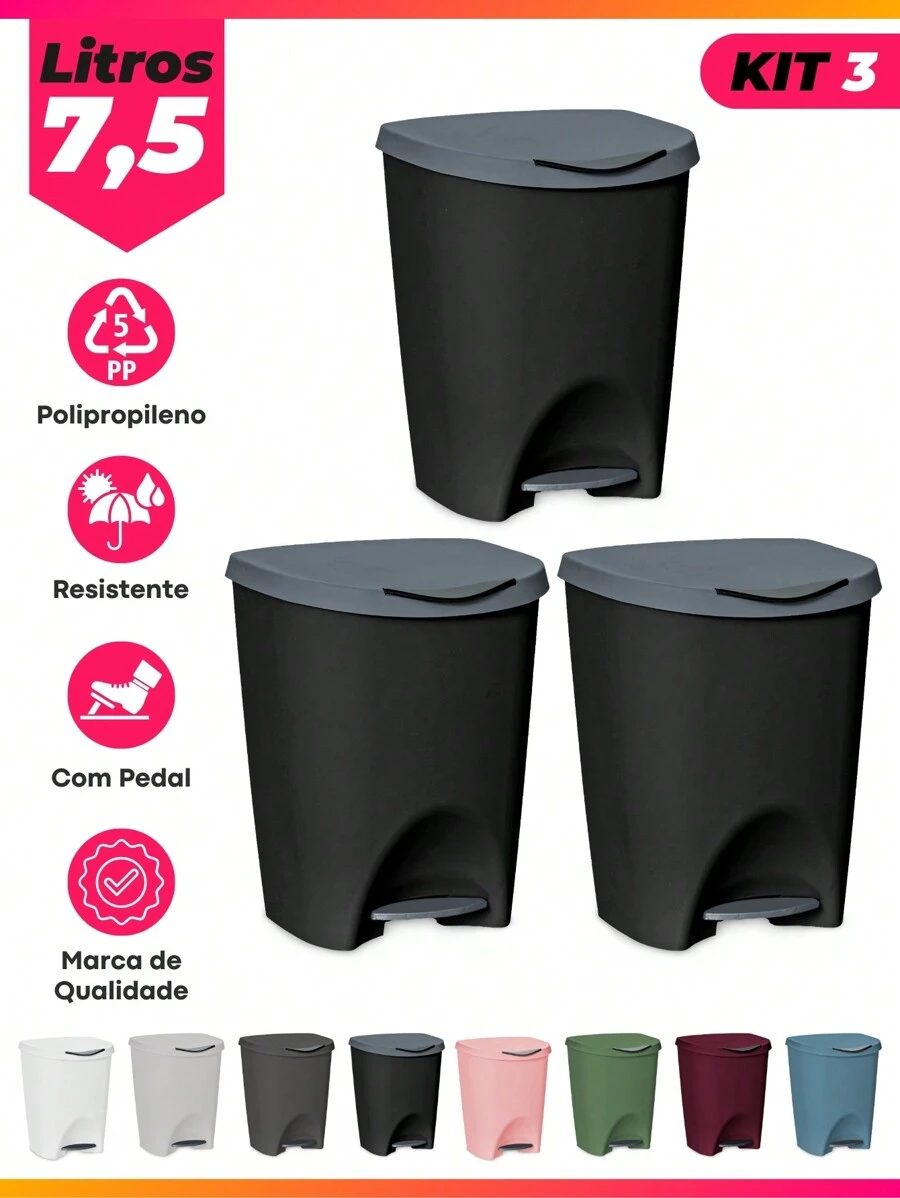 Waste Bins - 黑色 - 查看 1