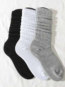 5 Pairs Of Autumn And Winter Women's Thick Warm Calf Socks, Suitable For All Seasons, Long Tube Pile Socks, Y2k